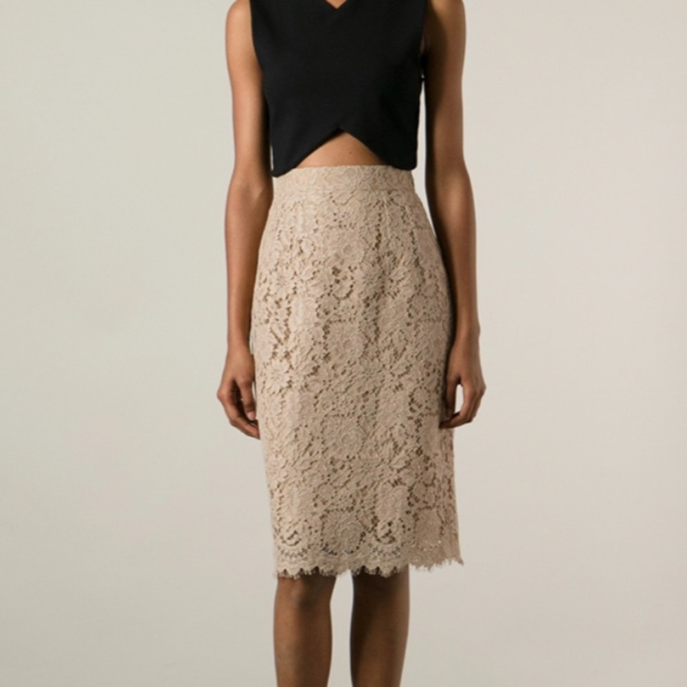 Dolce & Gabbana lace pencil midi skirt